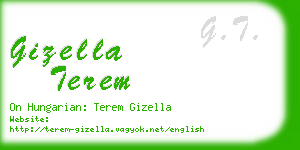 gizella terem business card